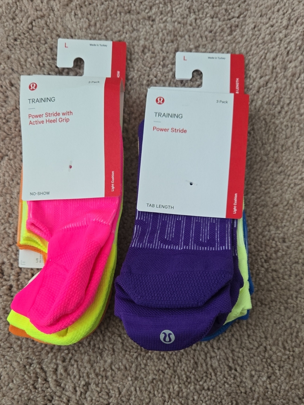 Bundle Of NWT Lululemon Socks, Size Large